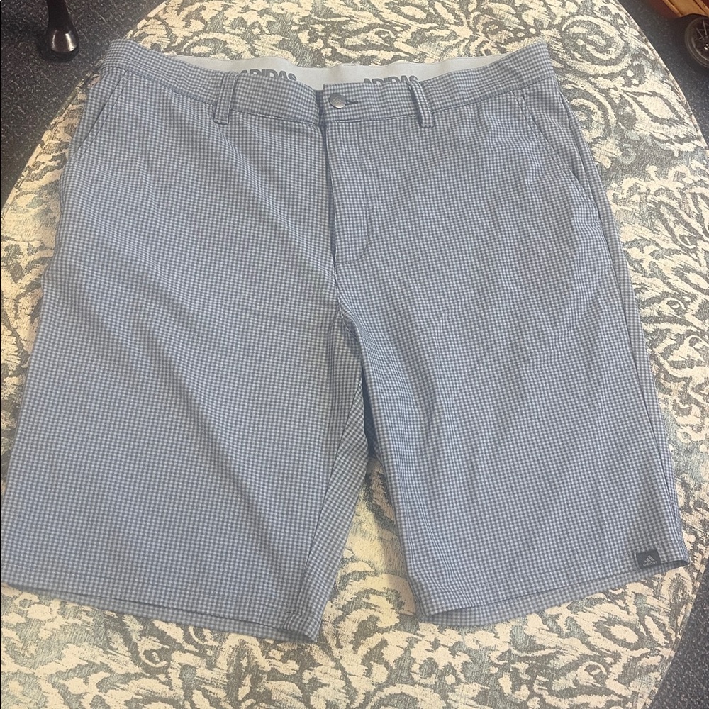 Adidas‎ Shorts Mens 38 Ultimate 365 Gray Golf Performance Stretch -Woven/plaid